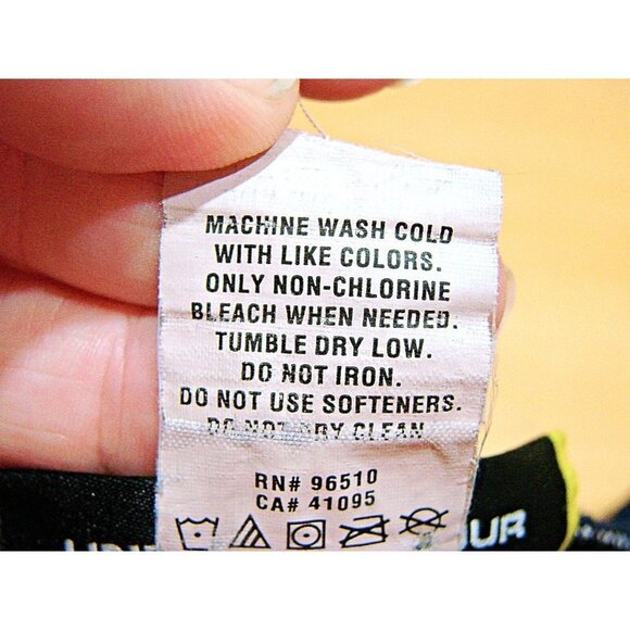 Under Armour Athletic Basketball Shorts Navy Blue Elastic Waist Workout Sz Large - Picture 7 of 12